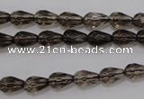 CSQ242 6*10mm faceted teardrop grade AA natural smoky quartz beads