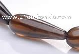 CSQ26 10*30mm teardrop AB grade natural smoky quartz beads