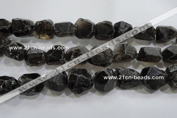 CSQ268 15.5 inches 16*20mm faceted nuggets smoky quartz beads