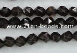 CSQ352 15.5 inches 8mm faceted nuggets smoky quartz beads