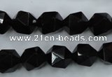 CSQ354 15.5 inches 12mm faceted nuggets smoky quartz beads