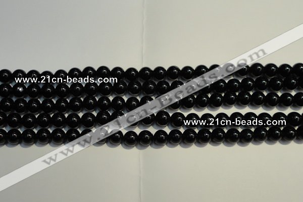 CSQ402 15.5 inches 8mm round black morion smoky quartz beads