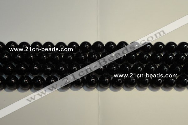 CSQ404 15.5 inches 12mm round black morion smoky quartz beads