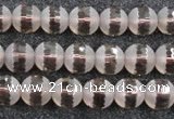 CSQ506 15.5 inches 6mm faceted round matte smoky quartz beads