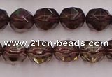 CSQ527 15.5 inches 8mm faceted nuggets smoky quartz gemstone beads