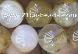 CSQ804 15.5 inches 12mm round scenic quartz beads wholesale