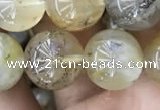 CSQ805 15.5 inches 14mm round scenic quartz beads wholesale