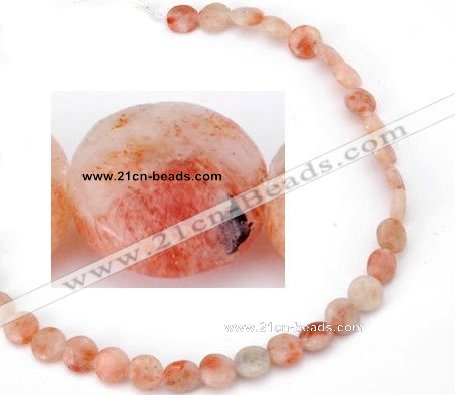 CSS02 8mm flat round natural indian sunstone beads wholesale