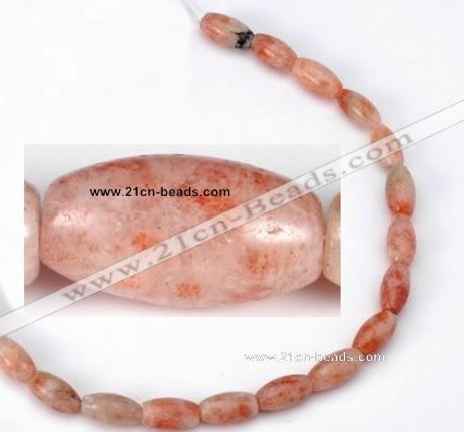 CSS08 5*12mm rice shape natural indian sunstone beads wholesale