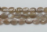 CSS105 15.5 inches 6*8mm faceted oval natural sunstone beads wholesale