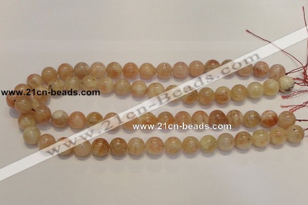 CSS18 15.5 inches 12mm round natural sunstone beads wholesale