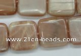 CSS209 15.5 inches 20*20mm square natural sunstone beads