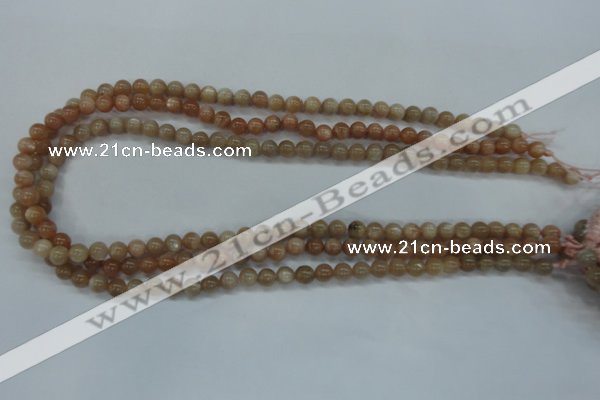 CSS241 15.5 inches 6mm round natural sunstone beads