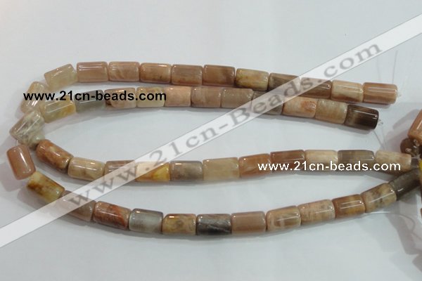 CSS253 15.5 inches 10*16mm column natural sunstone beads