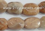 CSS258 15.5 inches 15*20mm faceted rectangle natural sunstone beads