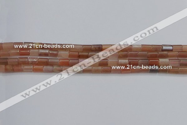 CSS266 15.5 inches 5*8mm tube sunstone beads wholesale