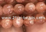 CSS301 15.5 inches 6mm round golden sunstone gemstone beads