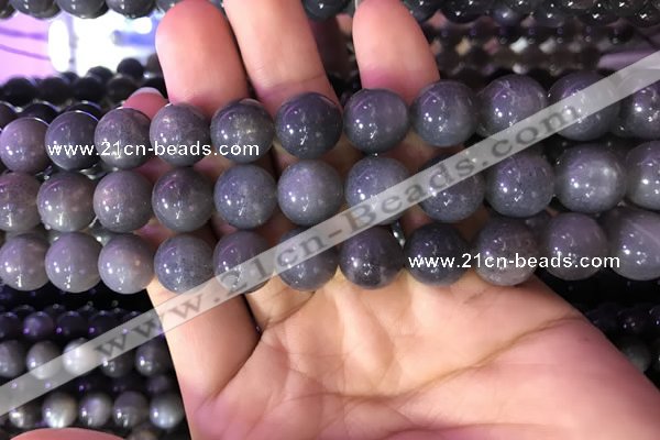 CSS318 15.5 inches 12mm round black sunstone gemstone beads