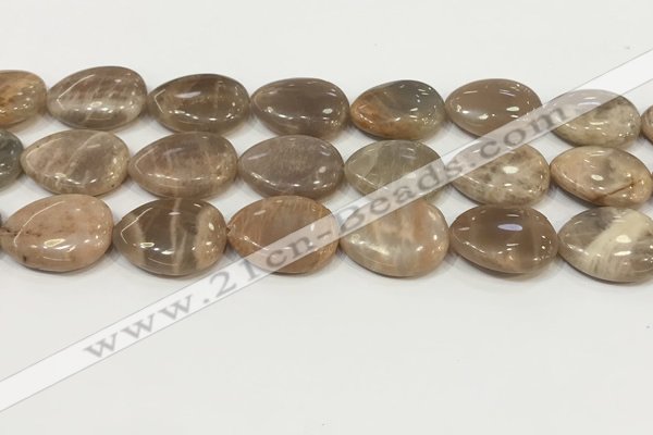 CSS410 15.5 inches 18*25mm flat teardrop sunstone beads wholesale