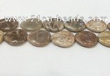 CSS413 15.5 inches 30*40mm flat teardrop sunstone beads wholesale