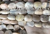 CSS445 15.5 inches 13*18mm - 16*20mm faceted freeform sunstone beads