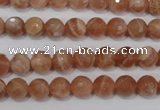 CSS502 15.5 inches 7mm faceted round natural golden sunstone beads