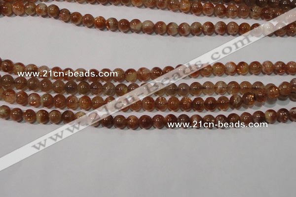 CSS551 15.5 inches 5mm round natural golden sunstone beads