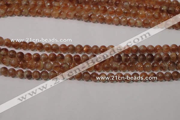 CSS552 15.5 inches 6mm round natural golden sunstone beads