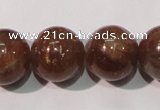 CSS556 15.5 inches 12mm round natural golden sunstone beads