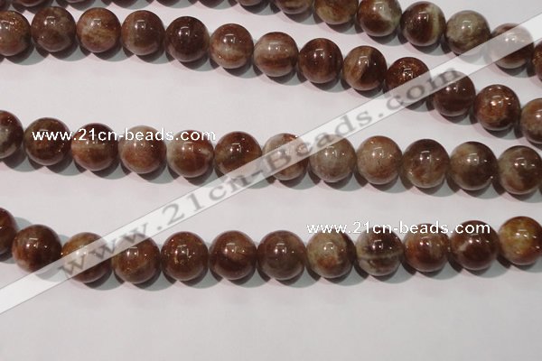 CSS556 15.5 inches 12mm round natural golden sunstone beads