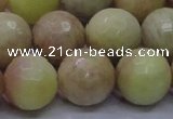 CSS618 15.5 inches 20mm faceted round yellow sunstone gemstone beads