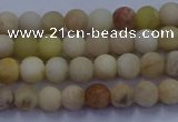 CSS620 15.5 inches 4mm round matte yellow sunstone gemstone beads