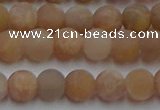 CSS651 15.5 inches 6mm round matte sunstone beads wholesale