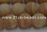 CSS655 15.5 inches 14mm round matte sunstone beads wholesale