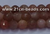 CSS671 15.5 inches 6mm faceted round sunstone gemstone beads