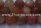 CSS673 15.5 inches 10mm faceted round sunstone gemstone beads