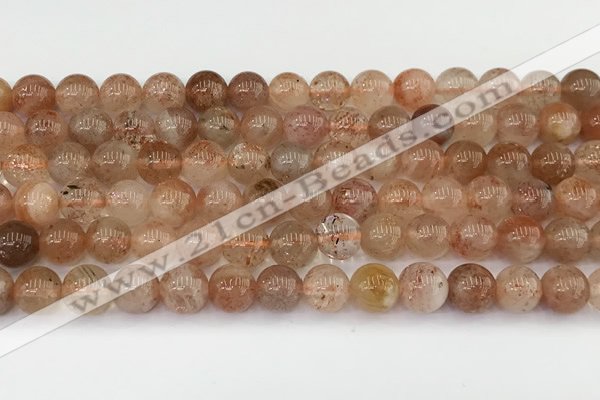 CSS762 15.5 inches 7mm round golden sunstone beads wholesale