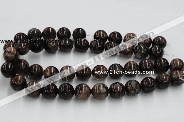 CST05 15.5 inches 18mm round staurolite gemstone beads wholesale