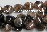 CST06 15.5 inches 12mm flat round staurolite gemstone beads wholesale
