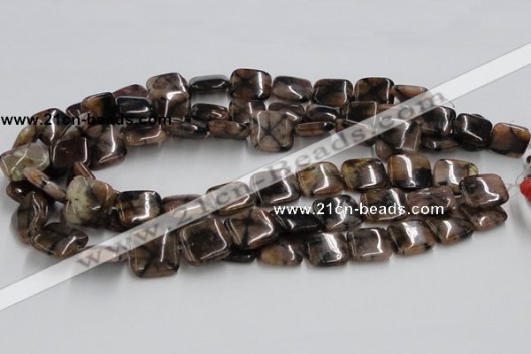 CST10 15.5 inches 18*18mm square staurolite gemstone beads wholesale