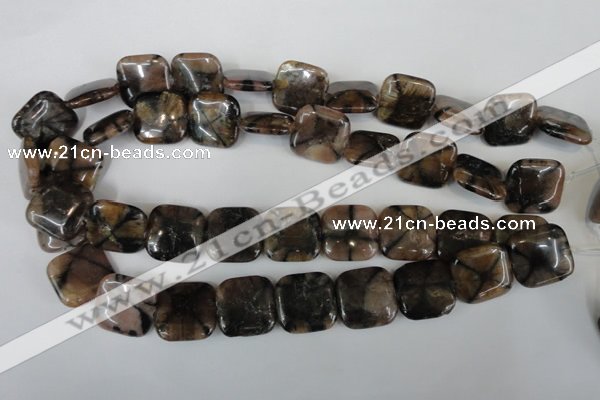 CST43 15.5 inches 20*20mm square staurolite gemstone beads wholesale