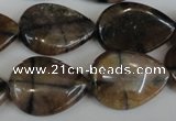 CST50 15.5 inches 18*25mm flat teardrop staurolite gemstone beads