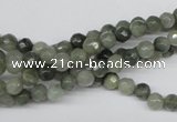 CSW10 15.5 inches 4mm faceted round seaweed quartz beads wholesale