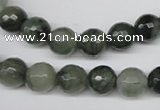 CSW12 15.5 inches 8mm faceted round seaweed quartz beads wholesale