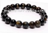 CTB02 7 inch 8mm round blue tiger eye stretch bracelet Wholesale