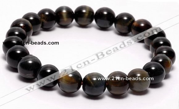 CTB02 7 inch 8mm round blue tiger eye stretch bracelet Wholesale