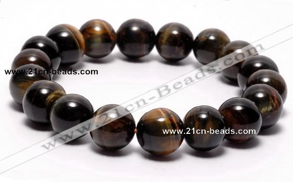 CTB03 7 inches 10mm round blue tiger eye stretch bracelet