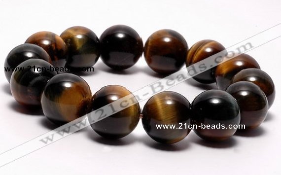 CTB05 7 inches 14mm round blue tiger eye stretch bracelet