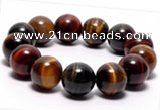 CTB08 7 inches 16mm round tiger eye stretch bracelet wholesale