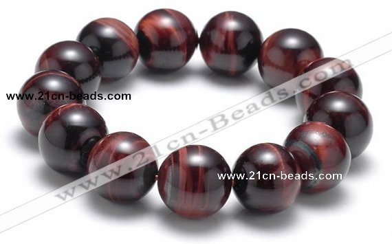 CTB10 8 inches 16mm round red tiger eye stretch bracelet